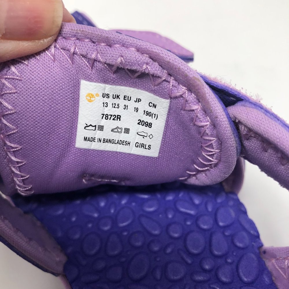Timberland Girls Sport Sandals Size 13 Purple Shoes NEW! - Picture 7 of 8